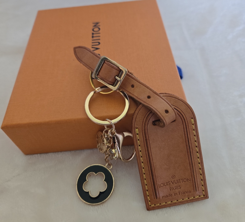 RARE MINI Louis Vuitton Luggage Tag With Unbranded Key/Bag Charm With Box